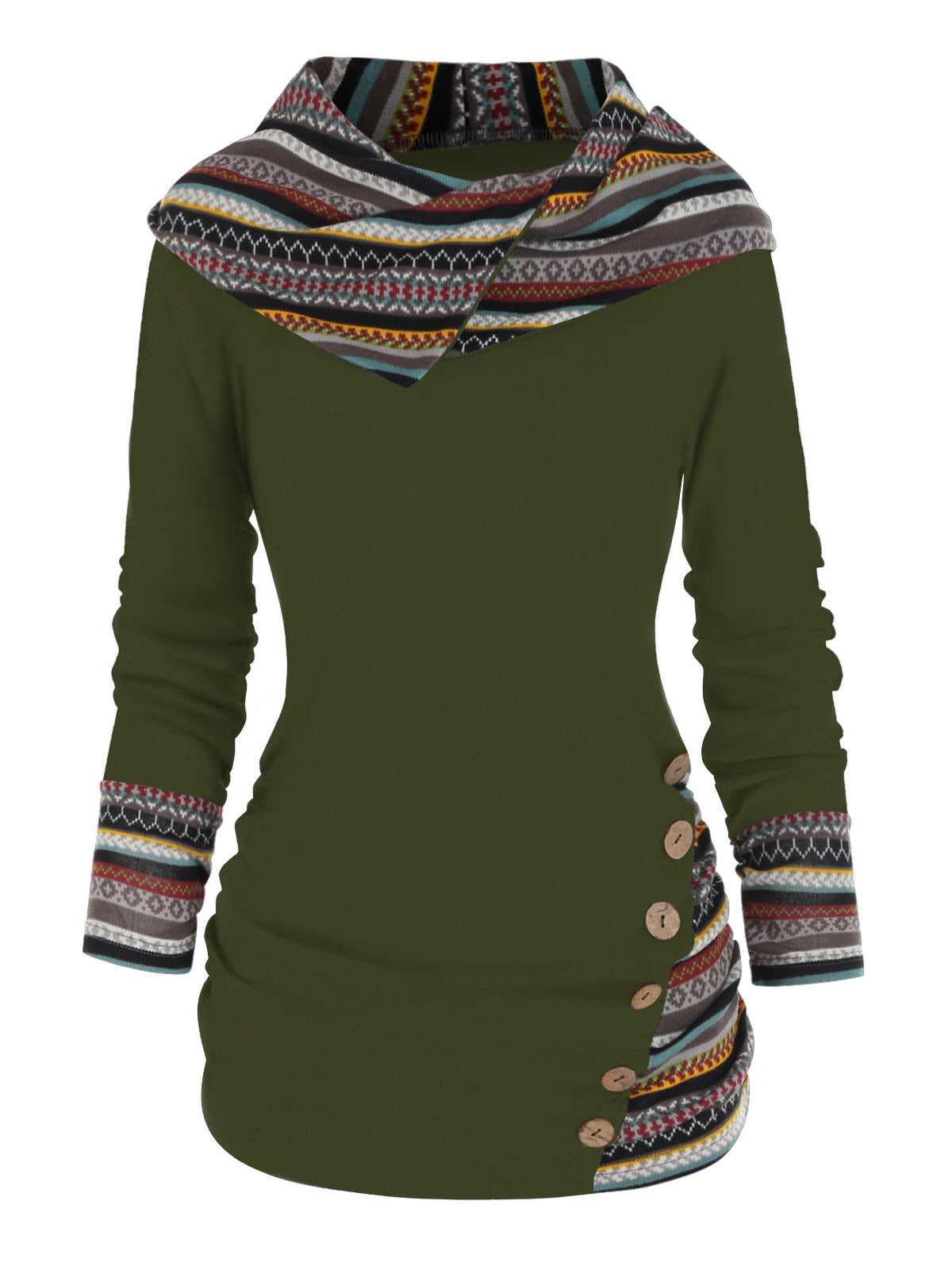 Boho-patchworkhoodie voor dames