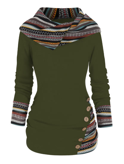 Boho-patchworkhoodie voor dames