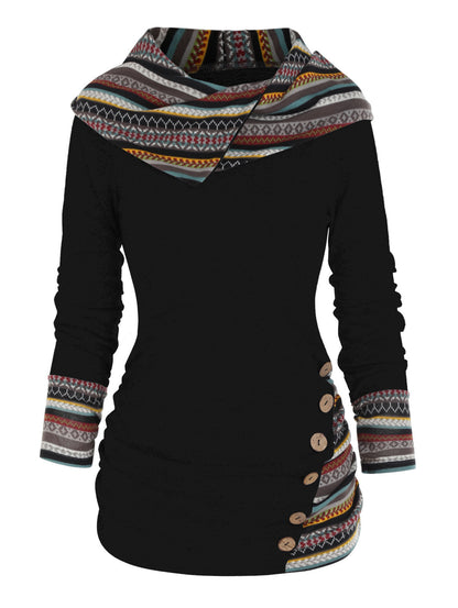 Boho-patchworkhoodie voor dames