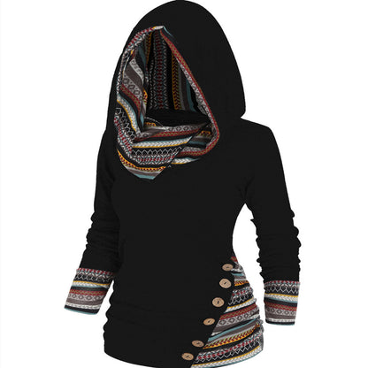 Boho-patchworkhoodie voor dames