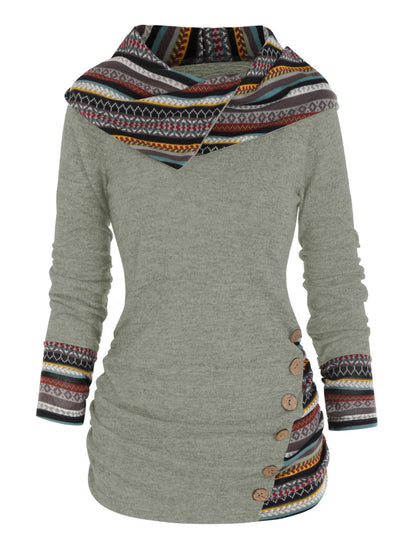 Boho-patchworkhoodie voor dames
