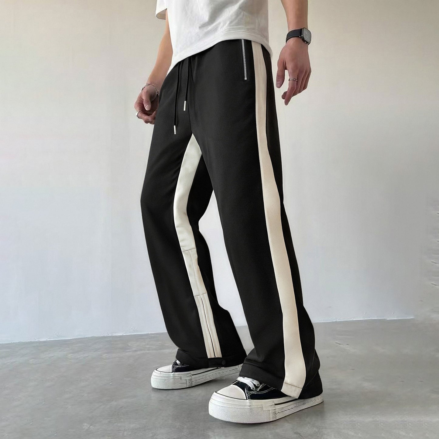 Relaxed fit gestreepte joggingbroek