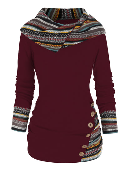 Boho-patchworkhoodie voor dames